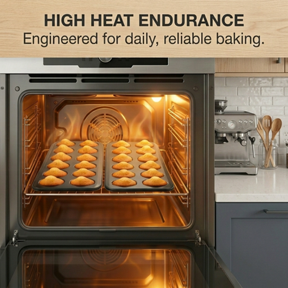 2 Packs Nonstick Madeleine Pan Set, 15.75 x 9.76 inch Madeline Pans for Baking, 12-Well Carbon Steel Shell Shape Madeleines Pan, Heavy-Duty Madeleine Pan for Tea Cakes, Cookies & Desserts