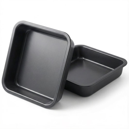 8 Inch Square Non-Stick Bake Pan, Rustproof Construction for Cakes & Lasagna, Dishwasher Safe & Easy Clean