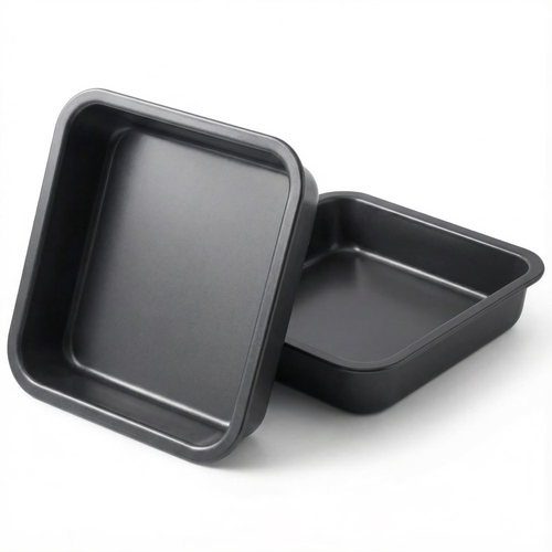 8 Inch Square Non-Stick Bake Pan, Rustproof Construction for Cakes & Lasagna, Dishwasher Safe & Easy Clean