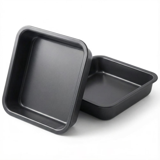 8 Inch Square Non-Stick Bake Pan, Rustproof Construction for Cakes & Lasagna, Dishwasher Safe & Easy Clean