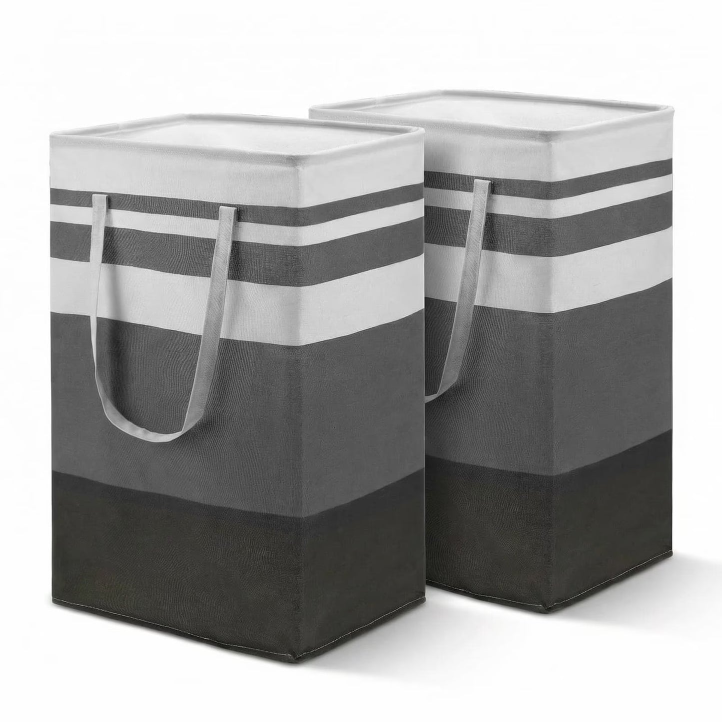 2 Pack Extra Large Laundry Basket, Waterproof & Collapsible Laundry Hamper with Heavy-Duty Handles, Freestanding Hamper for Clothes, Toys, Towels in Home Dorm