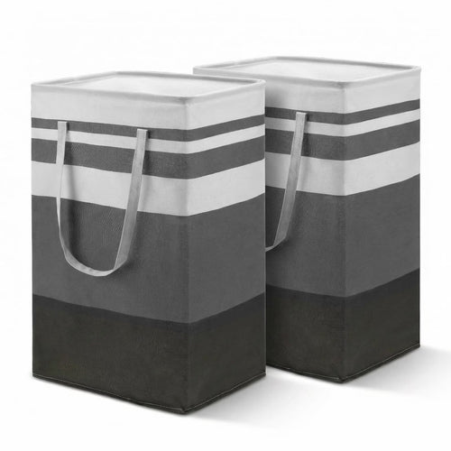 2 Pack Extra Large Laundry Basket, Waterproof & Collapsible Laundry Hamper with Heavy-Duty Handles, Freestanding Hamper for Clothes, Toys, Towels in Home Dorm