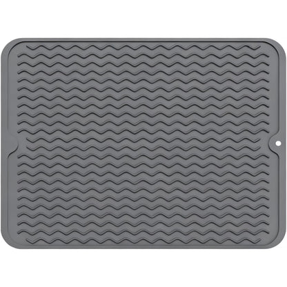 Silicone Dish Drying Mat – 15"x12" Non-Slip & Heat-Resistant Mat for Kitchen Sink or Countertop