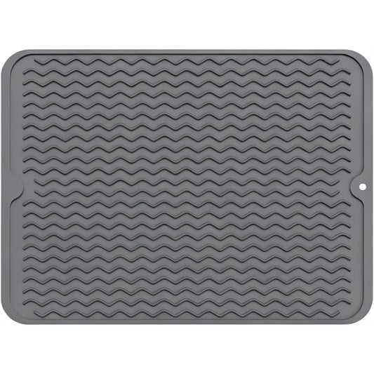 Silicone Dish Drying Mat – 15"x12" Non-Slip & Heat-Resistant Mat for Kitchen Sink or Countertop