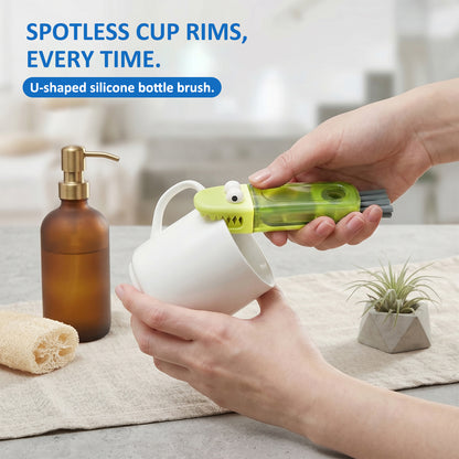 3-in-1 Cup Lid Cleaning Brush – Multicolor, Multifunctional Bottle Brush for Travel Lids & Baby Nipples, 3 Pack