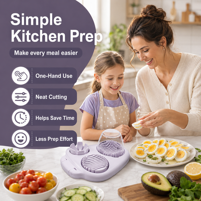 Egg Slicer and Stainless Steel Onion Holder,3 Slice Modes Egg Cutter, Onion Holder for Slicing,Egg Slicer and Onion Holder for Onions,Tomatoes,Avocados,Eggs and Other Vegetables,KItchen Utensils