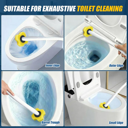 50 Pcs Toilet Bowl Wand Refills, Replacement Heads for Bathroom and Washroom Cleaning Pads, Disposable Toilet Brush Refills, Lemon Fresh Yellow