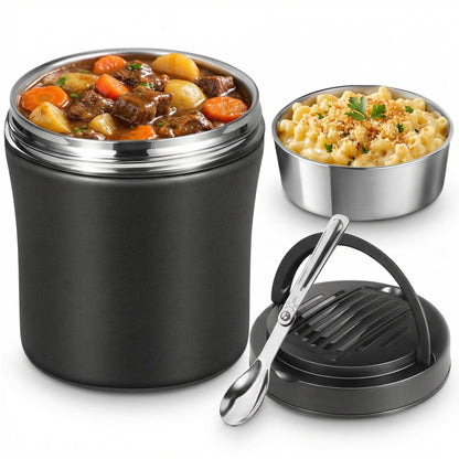 50 oz Thermos Food Jar, Leakproof Wide Mouth Thermos for Hot Food, Stainless Steel Food Thermos for Soup, Vacuum Insulated Soup Thermos for Adults with Portable Handle