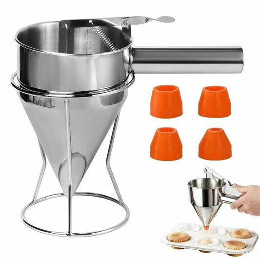 40oz Pancake Batter Dispenser, Funnel Cakes, Batter Dispenser for Pancakes, Funnel Cake Maker, Cupcakes, Muffins and More - Send Goods from Local Warehouse