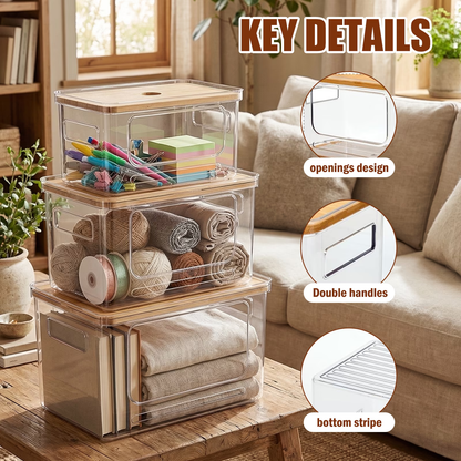 Trash Bag Dispenser 3-Pack, Stackable Extra Large Organizer for Garbage Bags, Versatile Storage Solution for Kitchen Under Sink, Pantry and Laundry Room Organization