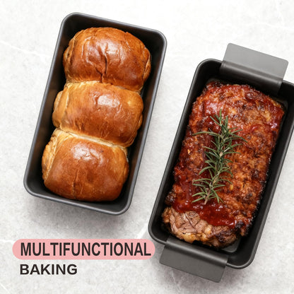 Meatloaf Pan with Drain Tray, 9x5 Inch Nonstick Loaf Baking Pan, Portable Lift & Serve Design for Meatloaf & Bread, Black Bakeware 1 (Pack)