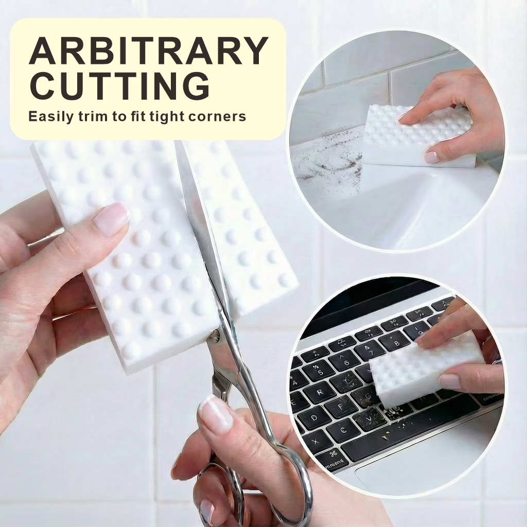 2X Density Melamine Cleaning Sponges, Extra Thick Non-Scratch Magic Eraser Pads for Kitchen, Bathroom, Dishes & Walls, Tough Stain & Grease Removal Household Cleaner (20-Pack)