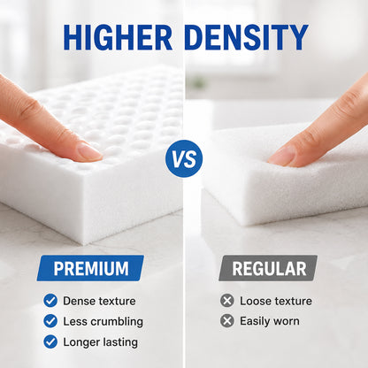 2X Density Melamine Cleaning Sponges, Extra Thick Non-Scratch Magic Sponge Erasers Pads for Kitchen, Bathroom, Dishes & Walls, Tough Stain & Grease Removal Household Cleaner (40-Pack)