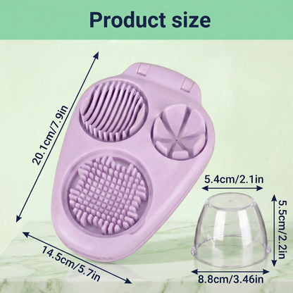 Multipurpose Egg Slicer for Hard Boiled Eggs, Sturdy Kitchen Chopper with Wire Grids, Reliable Egg Slicer Stainless Steel Tool for Soft Fruits, Purple