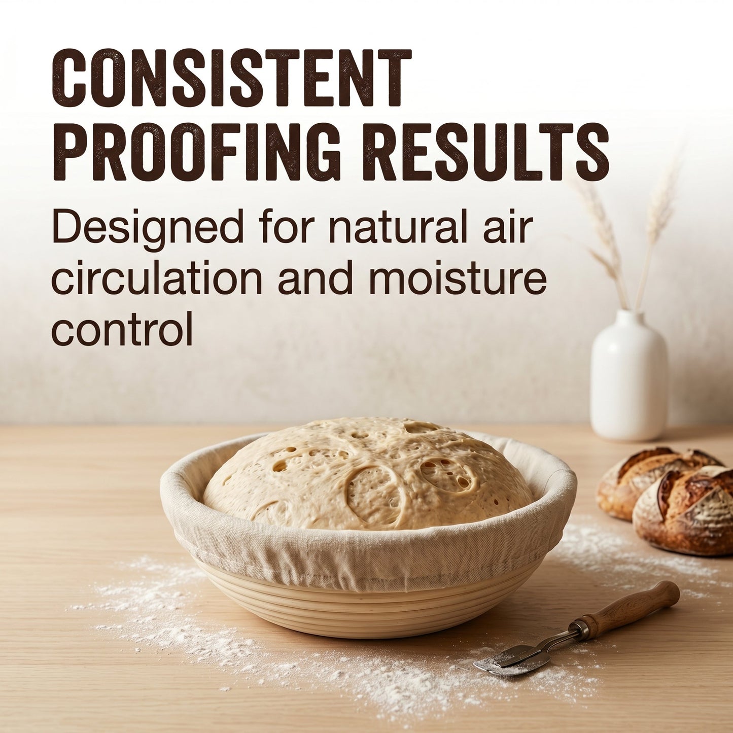 2 packs Bread Proofing Basket, 9×3.5 inch Bread Proofing Baskets, Sourdough Basket Proofing Basket for Dough Fermentation and Shaping