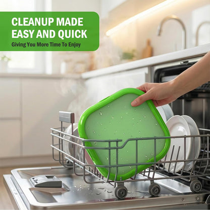 Reusable Silicone Storage Boxes 2 Pack Avocado Saver Onion Keeper for Tomatoes Garlic Leftovers Refrigerator Blue Green