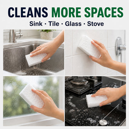 2X Density Melamine Cleaning Sponges, Extra Thick Non-Scratch Magic Sponge Erasers Pads for Kitchen, Bathroom, Dishes & Walls, Tough Stain & Grease Removal Household Cleaner (80-Pack)