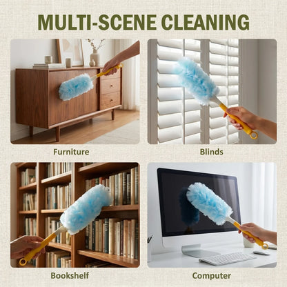 41-Piece Electrostatic Duster Kit with 40 Refill Dusters & Short Handle