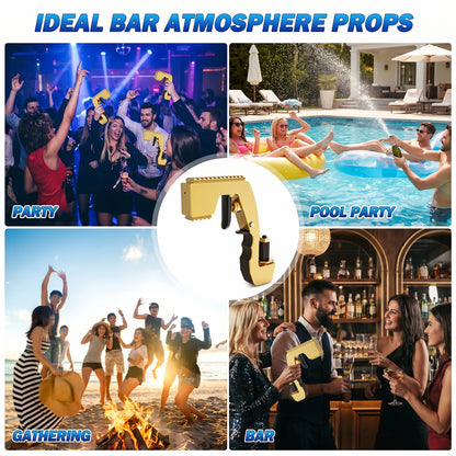Champagne Gun – Adjustable Beer Sprayer, ABS Material, for Birthday Parties & Celebrations