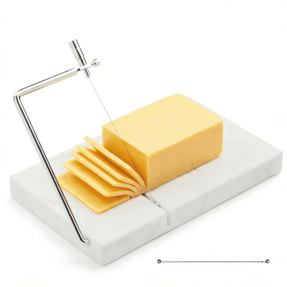 Cheese Slicer Board Wire-Cutter Marble Heavy Duty Upgrade Thick-Wire Adjustable Thickness 1 Pack 5x8 Inch