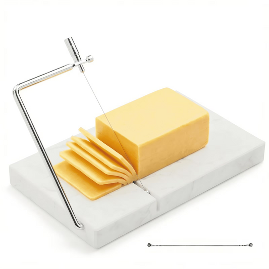 Cheese Slicer Board Wire-Cutter Marble Heavy Duty Upgrade Thick-Wire Adjustable Thickness 1 Pack 5x8 Inch