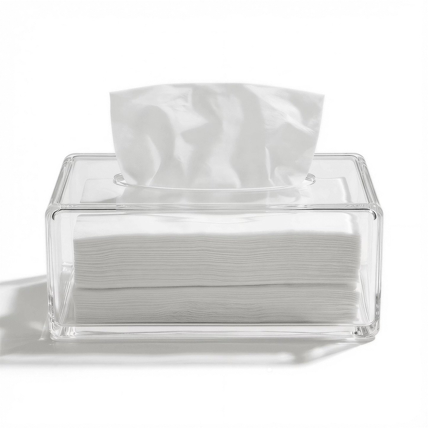 Acrylic Napkin Holder for Bathroom Kitchen Bedroom Office Hotel, Clear Tissue Box Holder, Tissue Box Cover Rectangle - Send Goods from Local Warehouse