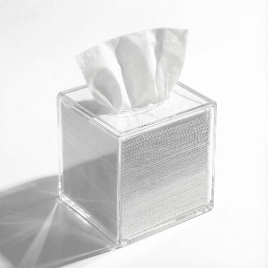 Acrylic Napkin Holder for Bathroom Kitchen Bedroom Office Hotel, Clear Tissue Box Holder, Clear Tissue Box - Send Goods from Local Warehouse