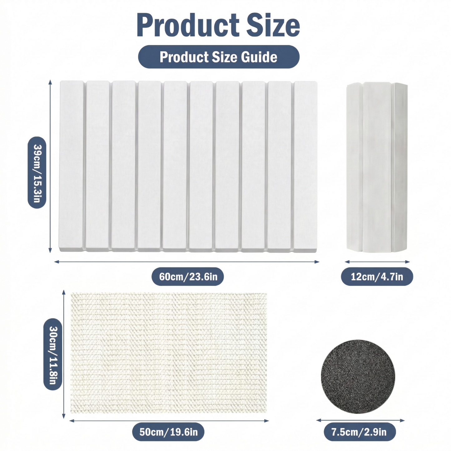 Diatomaceous Earth Dish Drying Mat, 23.6"x15.3" Foldable Stone Drying Mat for Kitchen Counter, Fast Water Absorbing Pad for Mugs and Cookware, Easy Organizing