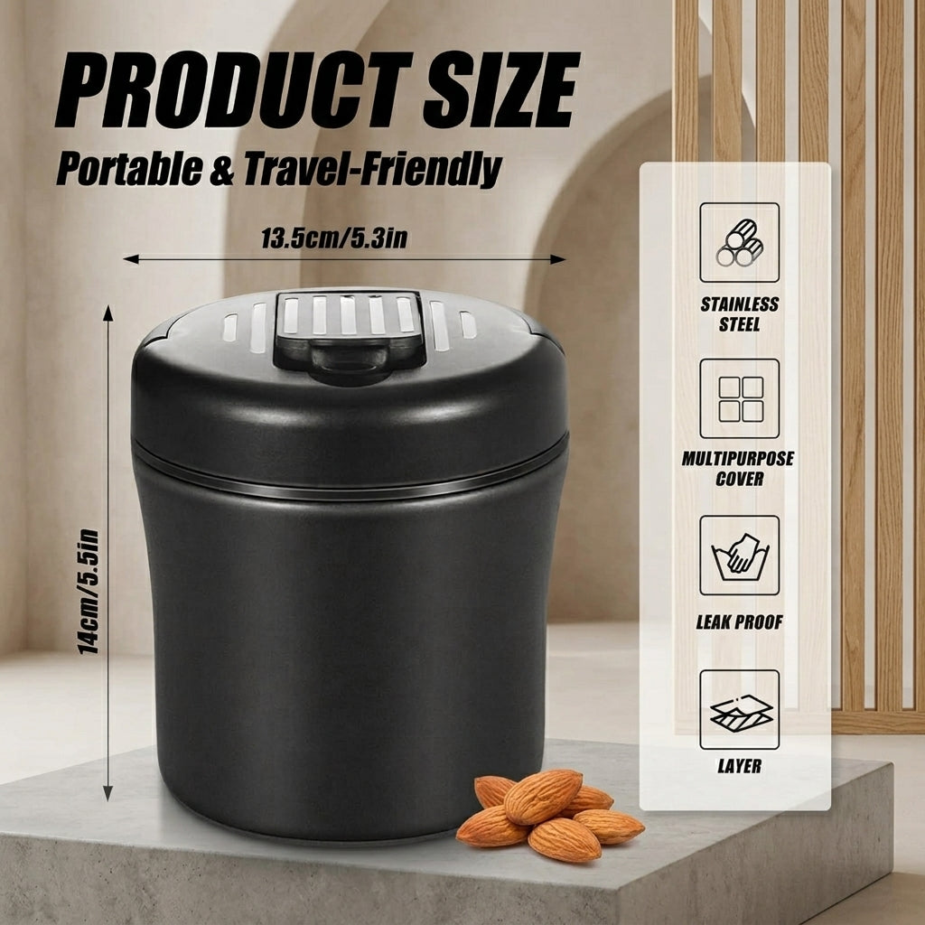 Thermos Food Jar 40 Oz, Hot Food Thermos Stainless Steel Insulated Food Jar for Hot Food, Leakproof Wide Mouth Thermal Food Container Soup Thermos with Handle for Work School Travel Lunch, 1 Pack