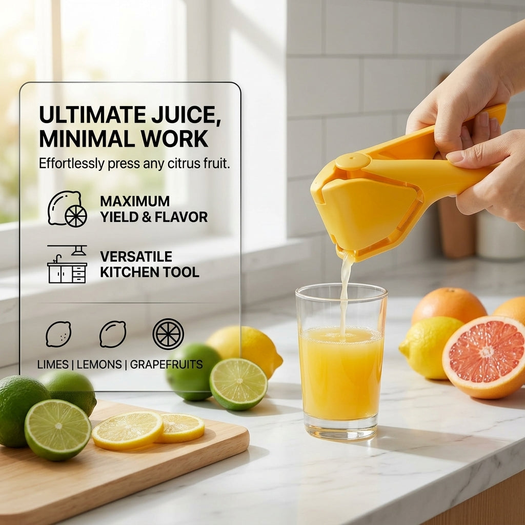 Lemon Squeezer Manual, Citrus Juicer Handheld Lemon Juicer Squeezer and Lime Squeezer, Fruit Squeezer Hand Press Citrus Press for Kitchen Home Bar BBQ Travel, 1 Pack