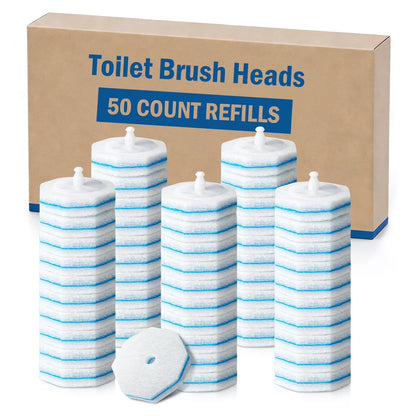 Toilet Bowl Wand Refills for Clorox, Disposable Toilet Brush Heads for Bathroom Bathtub（50Count）