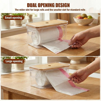 Trash Bag Dispenser 3-Pack, Stackable Extra Large Organizer for Garbage Bags, Versatile Storage Solution for Kitchen Under Sink, Pantry and Laundry Room Organization