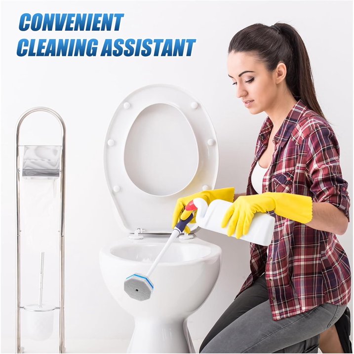 50PC Toilet Bowl Wand Refills, Replacement Heads for Bathroom Washroom Cleaning Pads, Disposable Toilet Brush Refills, Ocean Fresh Blue