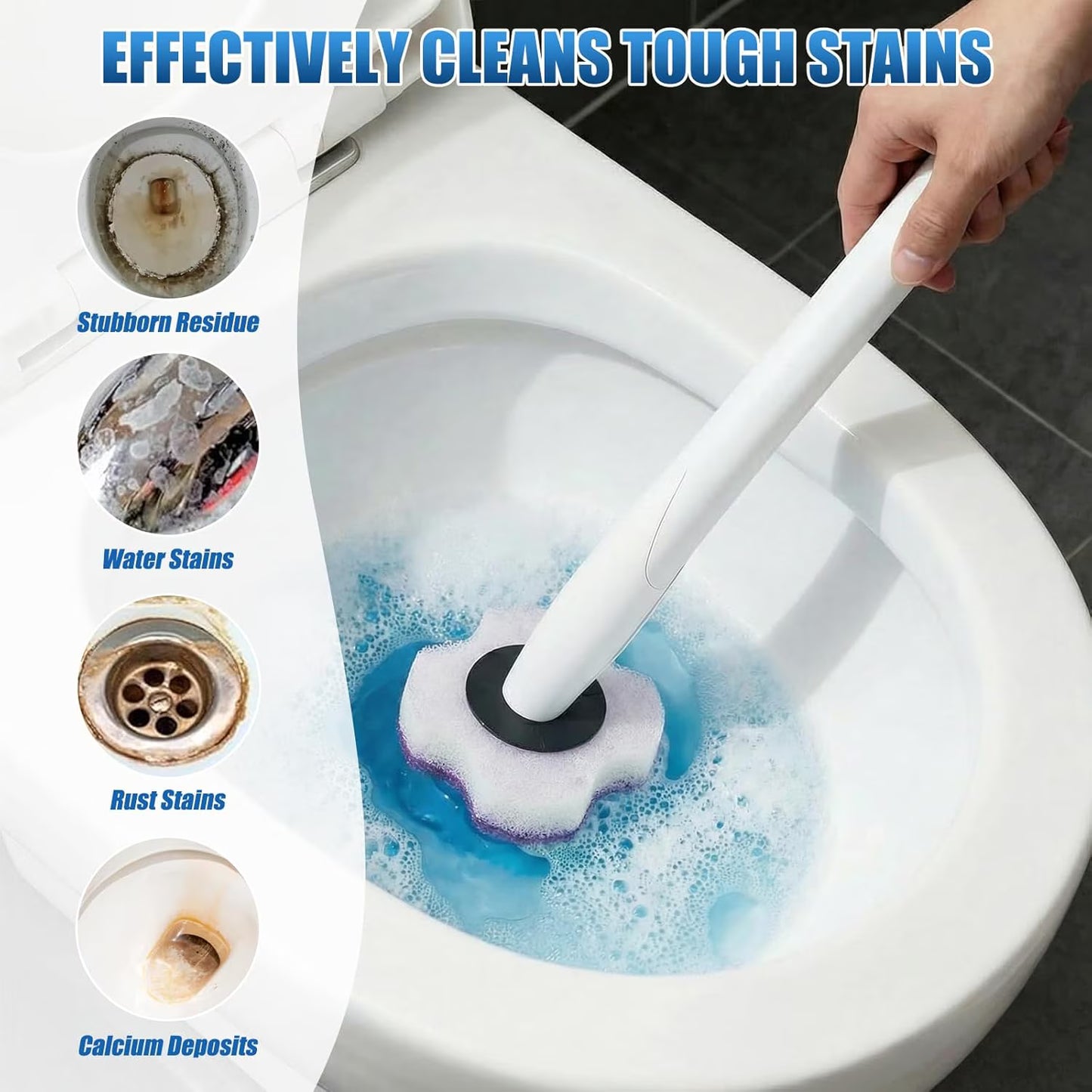 50PC Toilet Bowl Wand Refills, Replacement Heads for Bathroom Washroom Cleaning Pads, Disposable Toilet Brush Refills, Lavender Purple