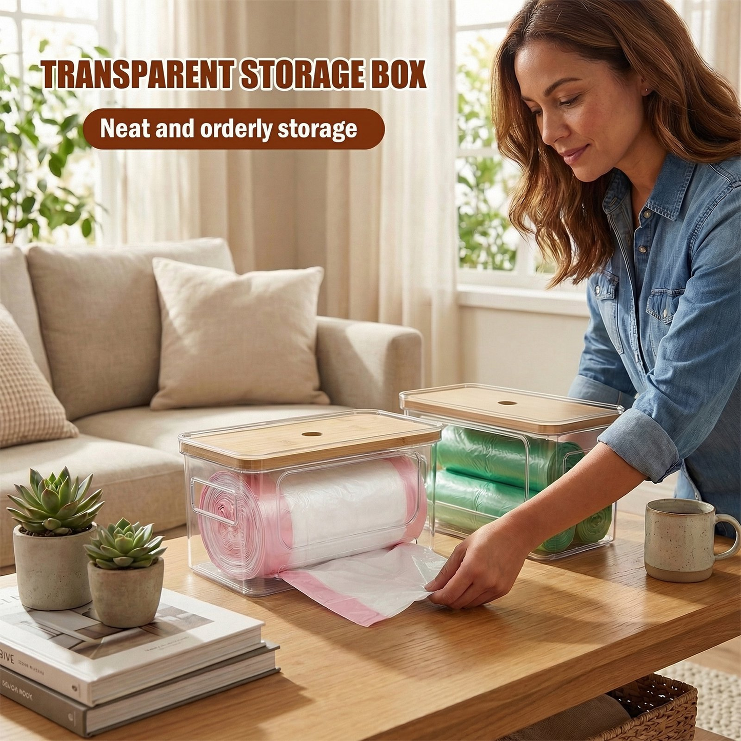 Trash Bag Dispenser 3-Pack, Stackable Extra Large Organizer for Garbage Bags, Versatile Storage Solution for Kitchen Under Sink, Pantry and Laundry Room Organization