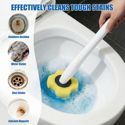 50 Pcs Toilet Bowl Wand Refills, Replacement Heads for Bathroom and Washroom Cleaning Pads, Disposable Toilet Brush Refills, Lemon Fresh Yellow