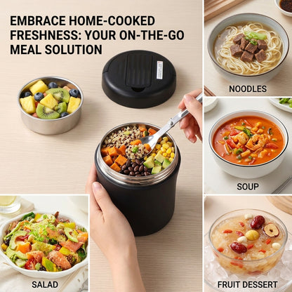 Thermos Food Jar 40 Oz, Hot Food Thermos Stainless Steel Insulated Food Jar for Hot Food, Leakproof Wide Mouth Thermal Food Container Soup Thermos with Handle for Work School Travel Lunch, 1 Pack