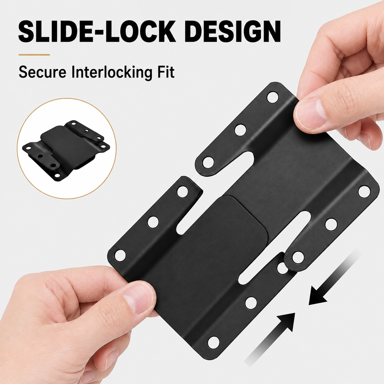 Sectional Couch Connectors, 4 Sets 8 Pieces Black Metal Sofa Connector Brackets with Screws, Interlocking Furniture Hardware for Modular Sectional Sofas - Image 7